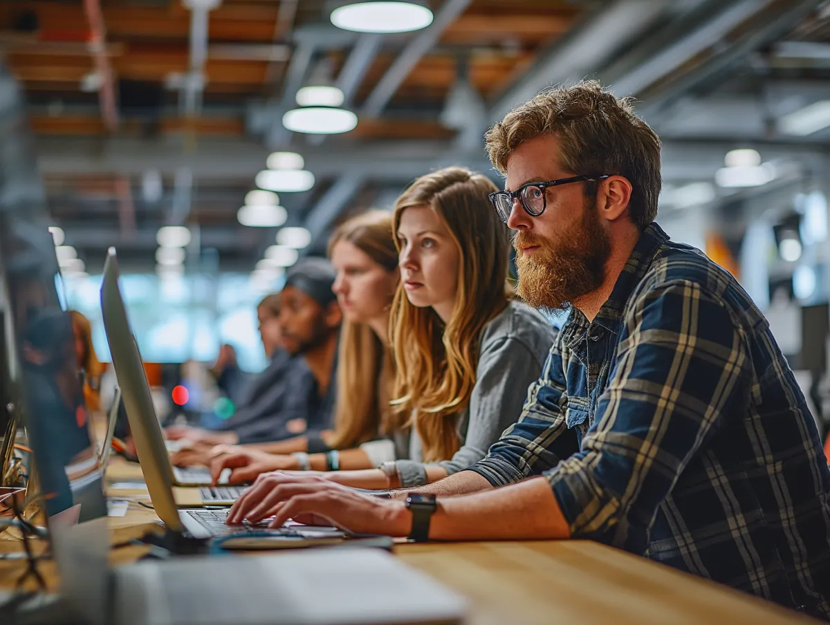 Photo équipe startup collaboration locale